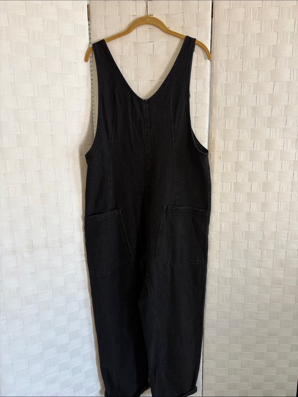 Black Women's Denim Overalls - Casual Relaxed Fit